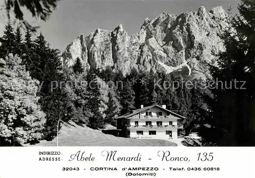 AK / Ansichtskarte Cortina d Ampezzo Abele Menardi Ronco Kat. Cortina d Ampezzo