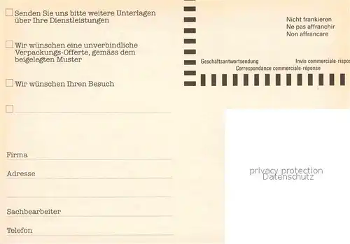 AK / Ansichtskarte Basel BS Direct Mail Verpackungs AG Kat. Basel