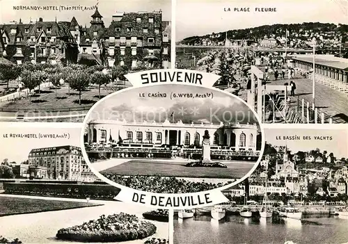 AK / Ansichtskarte Deauville Normandy Hotel Plage Fleurie Casino Yachthafen Royal Hotel Kat. Deauville