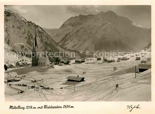 AK / Ansichtskarte Mittelberg Vorarlberg mit Widderstein Kat. Mittelberg