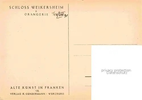 AK / Ansichtskarte Weikersheim Schlo? Orangerie Kat. Weikersheim