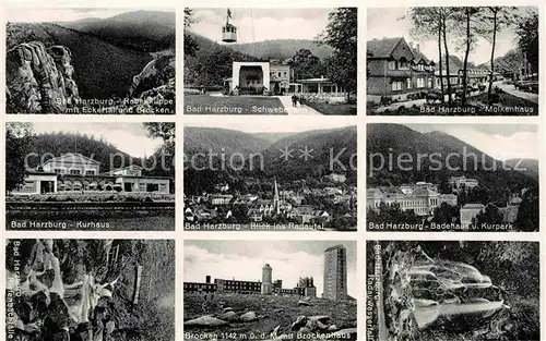 AK / Ansichtskarte Bad Harzburg Molkenhaus Rabenklippe Kurhaus Kurpark Brocken Riefenbachfaelle Kat. Bad Harzburg