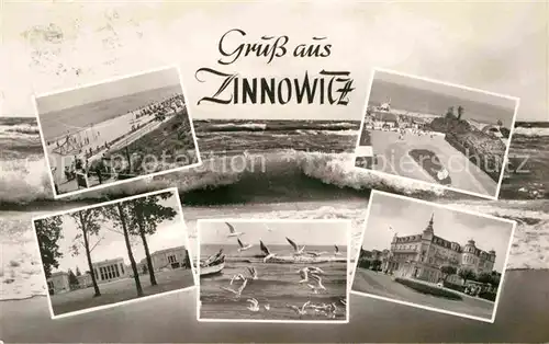 AK / Ansichtskarte Zinnowitz Ostseebad Strnad Fliegeraufnahme