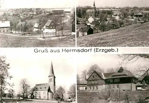 AK / Ansichtskarte Hermsdorf Erzgebirge Kirchenpartie Kat. Hermsdorf Osterzgebirge