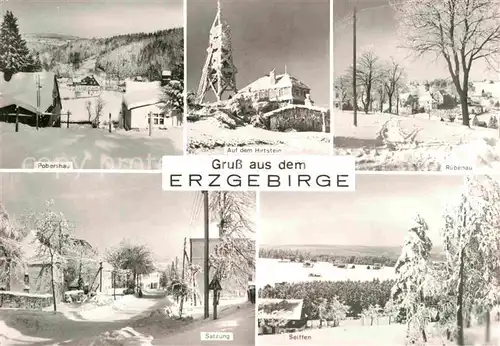 AK / Ansichtskarte Erzgebirge Region Pobershau Ruebenau Hirtstein Salzung Seiffen Kat. Annaberg