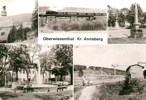 AK / Ansichtskarte Oberwiesenthal Erzgebirge Schmalspurbahn Keilberg Postmeilensaeule Kleiner Fichtelberg Kat. Oberwiesenthal