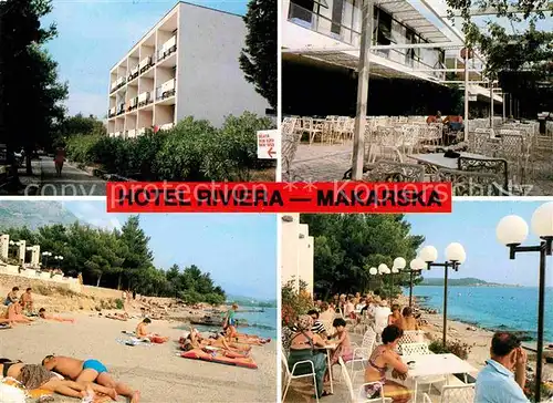 AK / Ansichtskarte Makarska Dalmatien Hotel Riviera Restaurant Strand Kat. Kroatien