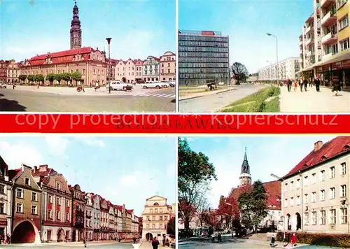 AK / Ansichtskarte Boleslawiec Bunzlau Ratusz Ulica Adama Asnyka Zabytkowe kamieniczki w Rynku Plac Armii Czerwonej Kat. Boleslawiec