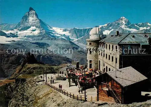 AK / Ansichtskarte Zermatt VS Kulmhotel Station Gornergrat Matterhorn Dent Blanche Walliser Alpen Kat. Zermatt