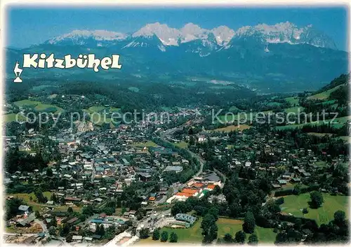 AK / Ansichtskarte Kitzbuehel Tirol Sommer und Wintererholungsort Alpenpanorama Fliegeraufnahme Kat. Kitzbuehel