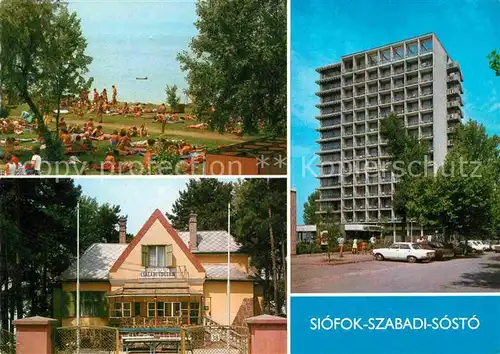 AK / Ansichtskarte Siofok Szabadi Sosto Badestrand Hotel Gaststaette Kat. Siofok