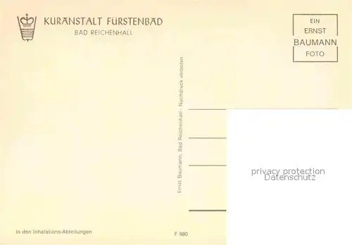 AK / Ansichtskarte Bad Reichenhall Kuranstalt Fuerstenbad Kat. Bad Reichenhall