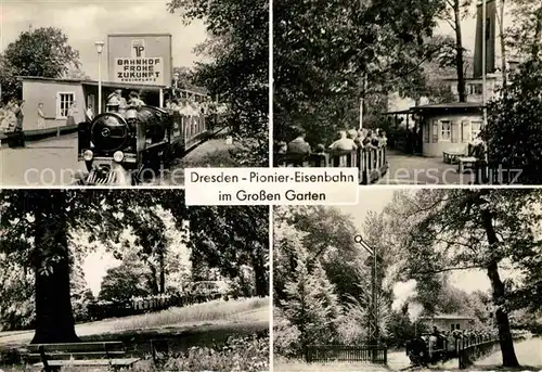 AK / Ansichtskarte Dresden Pionier Eisenbahn im Grossen Garten Kat. Dresden Elbe