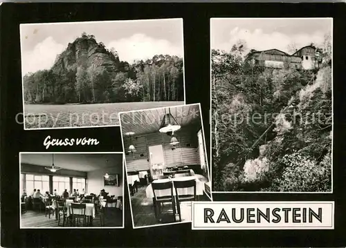 AK / Ansichtskarte Rauenstein Saechsische Schweiz Felsen Gaststaette Kat. Struppen