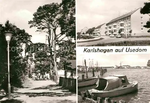 AK / Ansichtskarte Karlshagen Weg zum Strand Strasse des Friedens Fischereihafen Kat. Karlshagen Usedom