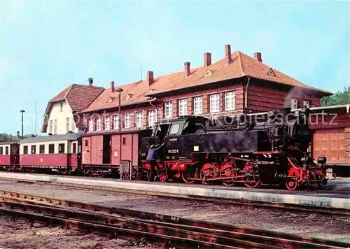 AK / Ansichtskarte Lokomotive Baederbahn Bad Doberan Bahnhof Kuehungsborn  Kat. Eisenbahn