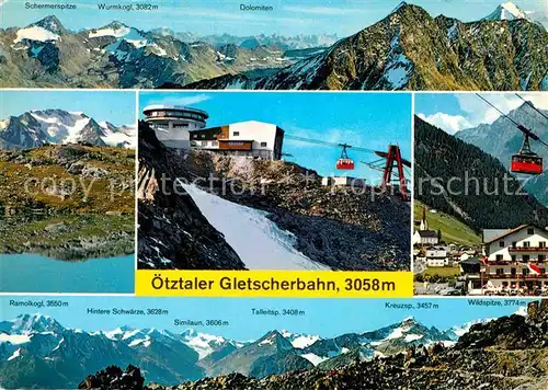 AK / Ansichtskarte Seilbahn oetztaler Gletscherbahn Soelden oetztal  Kat. Bahnen