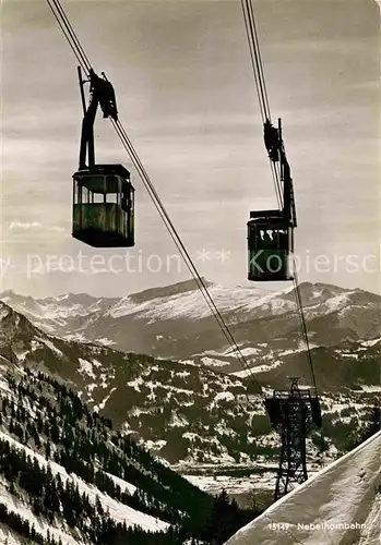 AK / Ansichtskarte Seilbahn Nebelhorn Kreuzung Oberstdorf  Kat. Bahnen