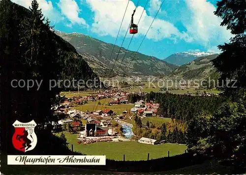AK / Ansichtskarte Seilbahn Ahornbahn Mayrhofen Zillertal Tirol Kat. Bahnen