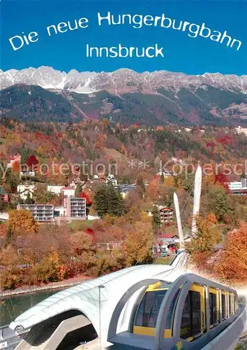 AK / Ansichtskarte Eisenbahn Hungerburgbahn Innsbruck Nordkette Kat. Eisenbahn