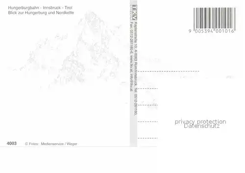 AK / Ansichtskarte Eisenbahn Hungerburgbahn Innsbruck Nordkette Kat. Eisenbahn