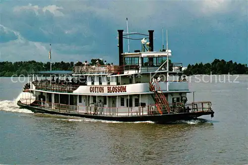 AK / Ansichtskarte Dampfer Schaufelrad Stern Wheeler Cotton Blossom  Kat. Schiffe