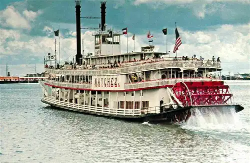 AK / Ansichtskarte Dampfer Schaufelrad Sternwheeler Natchez Mississippi River  Kat. Schiffe