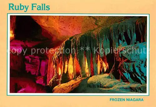AK / Ansichtskarte Hoehlen Caves Grottes Ruby Falls Lookout Mountain Frozen Niagara  Kat. Berge
