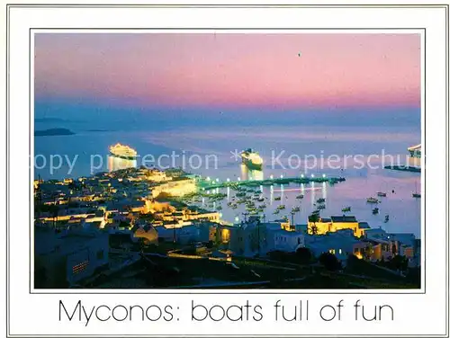 AK / Ansichtskarte Myconos Boats full of fun Kat. Myconos