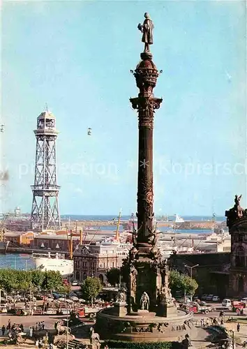 AK / Ansichtskarte Barcelona Cataluna Kolumbus Denkmal Hafen Kat. Barcelona