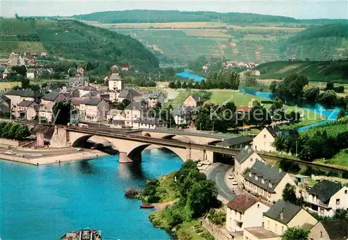 AK / Ansichtskarte Wasserbillig Confluent de la Moselle et de la Sure vue aerienne Kat. Luxemburg