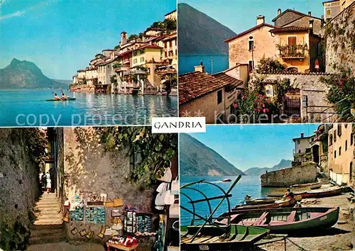 AK / Ansichtskarte Gandria Lago di Lugano Haeuserpartie am Luganersee Gasse Kat. Gandria