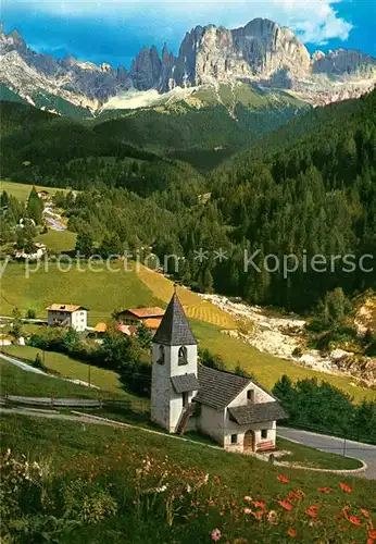 AK / Ansichtskarte Dolomiten St Cyprian Kirchlein mit Rosengarten Kat. Italien