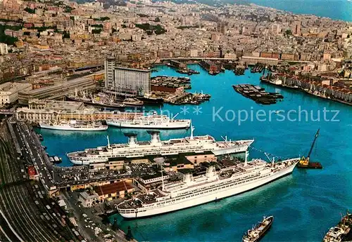 AK / Ansichtskarte Genova Genua Liguria Motonavi Michelangelo e Raffaello in porto Kat. Genova