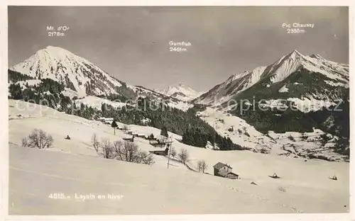 AK / Ansichtskarte Leysin en hiver avec Mont d Or Gumfluh Pic Chaussy Kat. Leysin