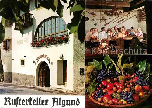 AK / Ansichtskarte Algund Merano Rusterkeller Restaurant Obstschale Kat. Italien