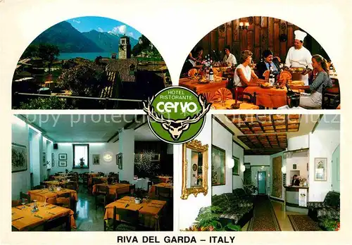AK / Ansichtskarte Riva del Garda Hotel Ristorante Cervo Gardasee Alpen Kat. 