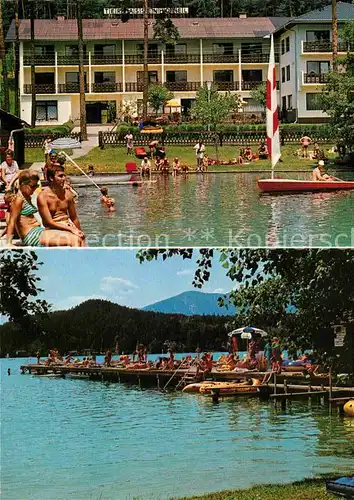 AK / Ansichtskarte St Kanzian Klopeiner See Terrassenhotel Liegewiese Strandbad Kat. St. Kanzian am Klopeiner See