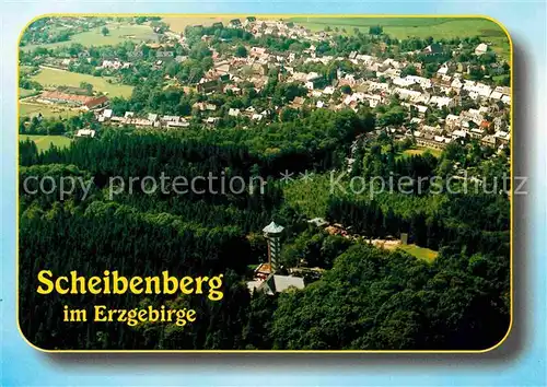 AK / Ansichtskarte Scheibenberg Fliegeraufnahme Kat. Scheibenberg Erzgebirge