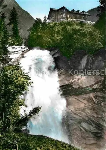 AK / Ansichtskarte Brixen Thale Mittlerer Krimmler Wasserfall mit Gasthof Schoenangerl Kat. Brixen im Thale