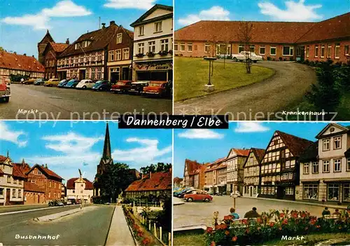 AK / Ansichtskarte Dannenberg Elbe Markt Busbahnhof Krankenhaus Kat. Dannenberg (Elbe)