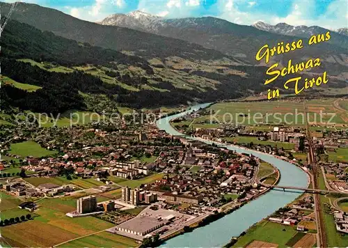 AK / Ansichtskarte Schwaz Tirol Kellerjochbahn zum Hecherhaus Fliegeraufnahme Kat. Schwaz