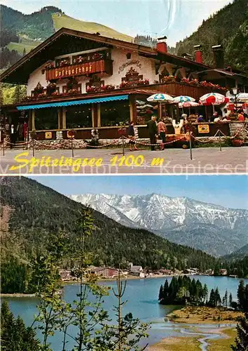 AK / Ansichtskarte Spitzingsee Postgasthof und Seecafe St. Bernhard Kat. Schliersee