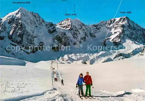AK / Ansichtskarte Skilift Sulden Ortlergruppe  Kat. Bahnen