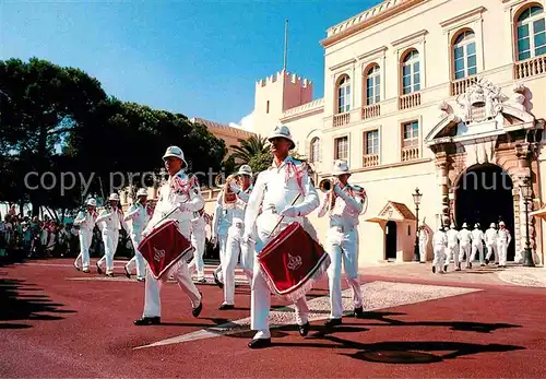 AK / Ansichtskarte Leibgarde Wache Releve de la Garde d Ete Monaco Trommel Trommler  Kat. Polizei