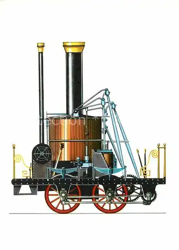 AK / Ansichtskarte Lokomotive Baltimore Ohio Bahn 1835 Zeichnung Swoboda  Kat. Eisenbahn