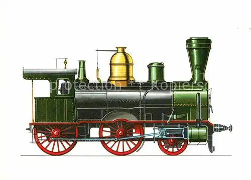 AK / Ansichtskarte Lokomotive Kursk Charkower Bahn 1869  Zeichnung Swoboda  Kat. Eisenbahn