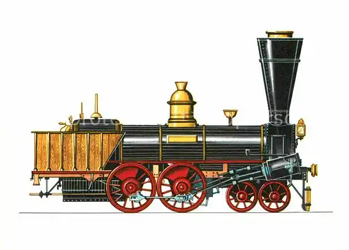 AK / Ansichtskarte Lokomotive Admont 1844 50 Zeichnung Swoboda  Kat. Eisenbahn