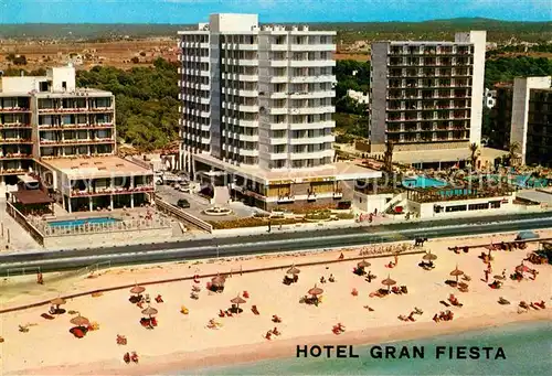 AK / Ansichtskarte Playa de Palma Mallorca Fliegeraufnahme Hotel Gran Fiesta mit Strand Kat. Spanien
