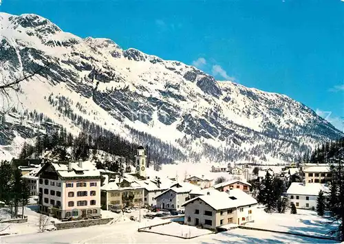 AK / Ansichtskarte Sils Maria Graubuenden Ortspartie mit Kirche Kat. Sils Maria